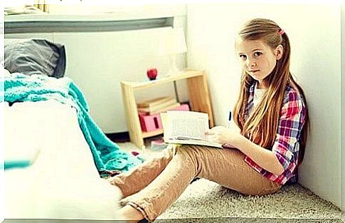 Girl reading enjoys the benefits of being an only child