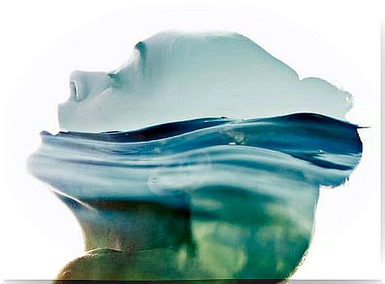 Face and sea symbolize how the sea affects our brain