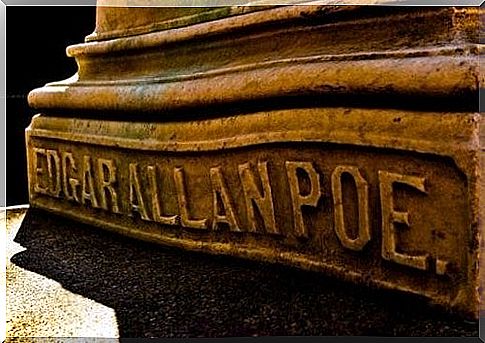 Author's name engraved on stone 