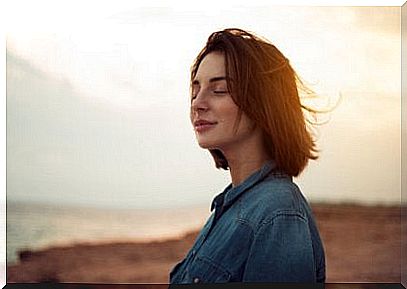 woman getting fresh air