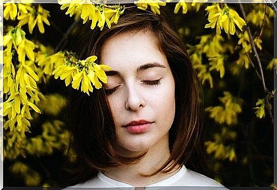 Woman in forest