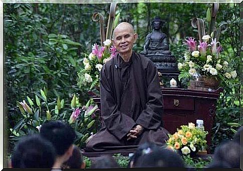 Children being taught the outdoors by monks