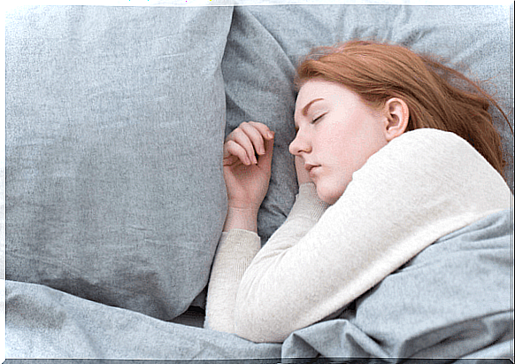 Sleeping girl symbolizes the relationship between teens and sleep