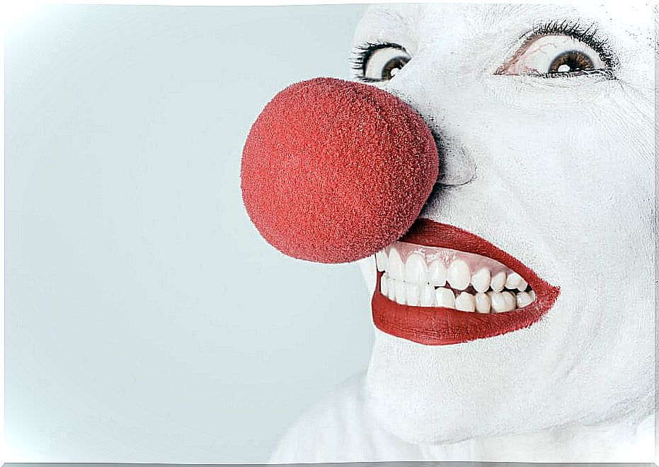 Clown uses humor as a defense mechanism